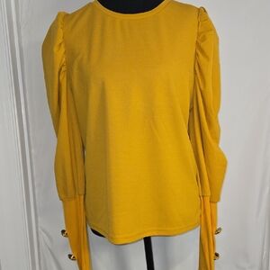 Elegant Mustard Yellow Women's Top